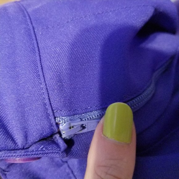 Vintage Blue Pleated School Girl Skater Mini Skirt - Picture 10 of 10